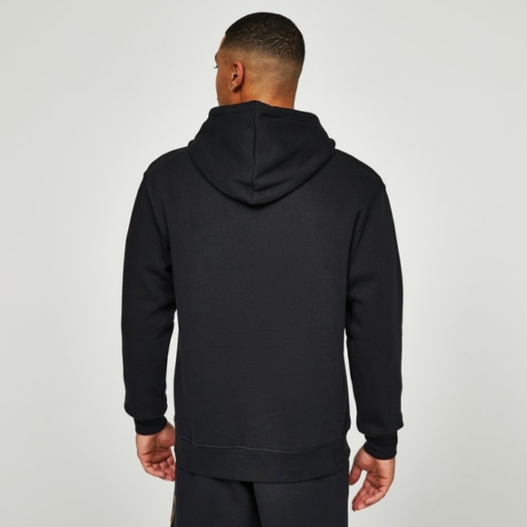 NIKE MENS JORDAN ESSENTIALS FLEECE HOODIE BLACK & GOLD - Size L - Picture 3 of 9